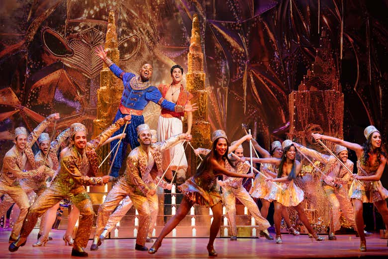 Uma das cenas do musical Aladdin