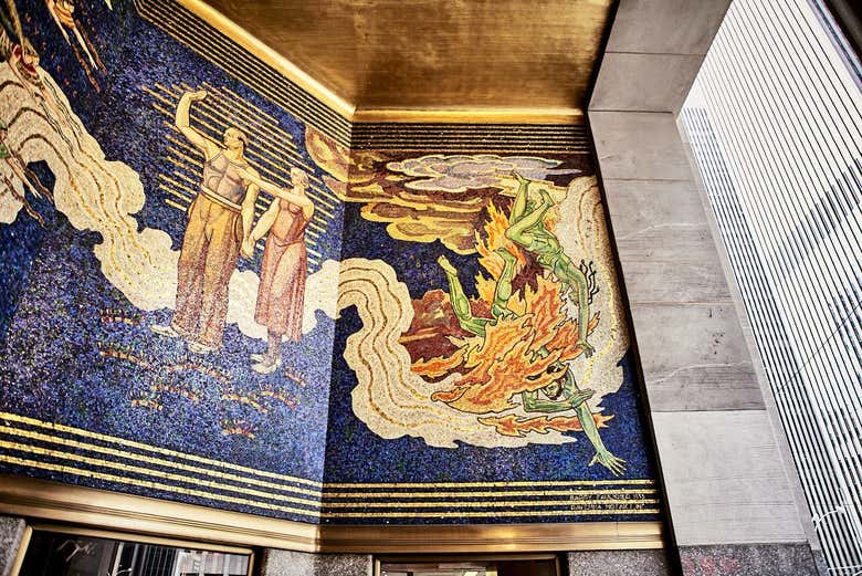 Mosaico dentro do Rockefeller Center