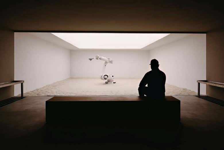 Contemplando uma das exposições