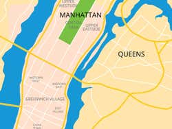 Mapa dos bairros de Manhattan