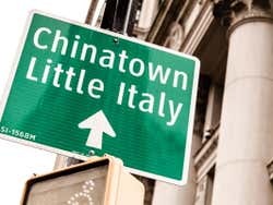 Placa Little Italy e Chinatown