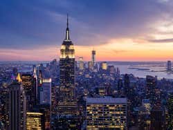Empire State ao anoitecer