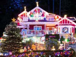 Casas decoradas para o Natal