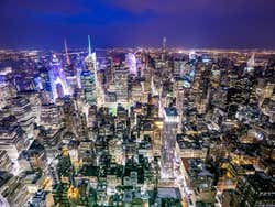 Empire State, vista de Nova York à noite