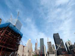 World Trade Center durante a reconstrução